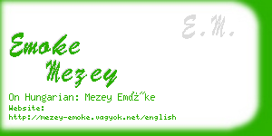 emoke mezey business card